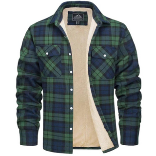 Fleece-Lined Checked Jacket