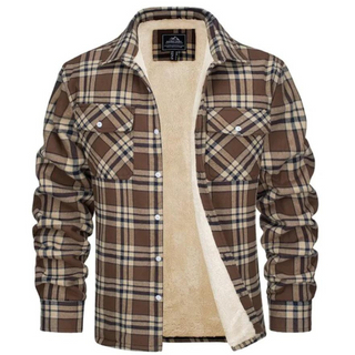 Fleece-Lined Checked Jacket