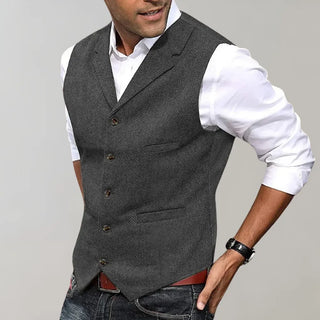 Men’s Elegant Suit Vest – Refined Layer for Formal Looks