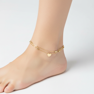 Fashion Double Chain Anklet
