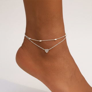 Fashion Double Chain Anklet