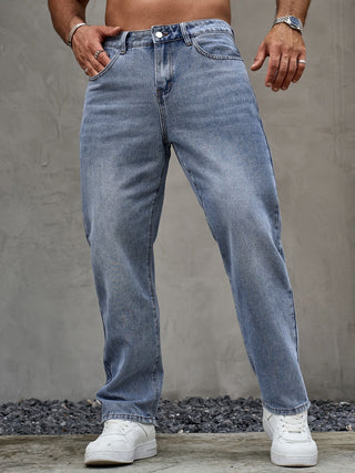 Denim Trousers with Straight Legs