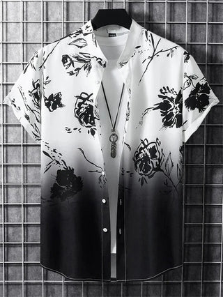 3D Flower Print Hawaiian Shirt Vibrant Style for Laid-Back Days