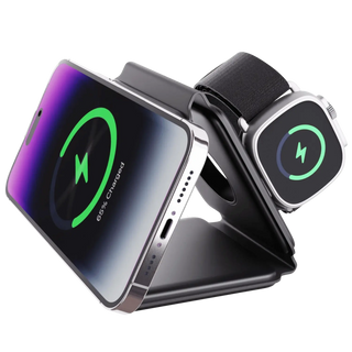 Compact 3-in-1 Wireless Charger – Foldable Design for Apple Products