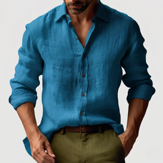 Casual Men’s Button-Down Shirt – Comfortable Regular Fit