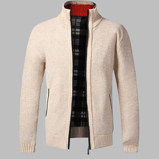 Stylish Zipper Knit Sweater for Men