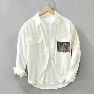 Men's Vintage Long Sleeved Shirt  Classic Style with Timeless Appeal