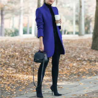 Women’s Stand-Collar Winter Coat  – Elegant Over-Layer with Classic Warmth