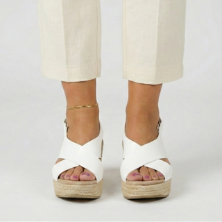 Stylish Crossover Wedge Sandals for Women