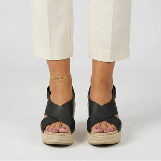 Stylish Crossover Wedge Sandals for Women