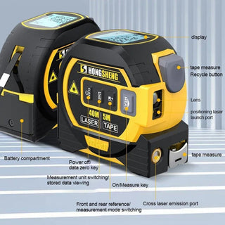 60m Laser Distance Tape – 3-in-1 Measuring Tool