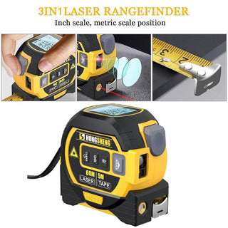 60m Laser Distance Tape – 3-in-1 Measuring Tool