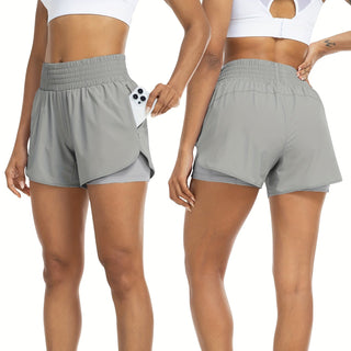 Women's Training Shorts – Double-Layer & High-Waisted