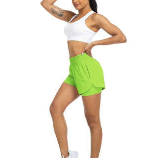 Women's Training Shorts – Double-Layer & High-Waisted