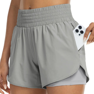 Women's Training Shorts – Double-Layer & High-Waisted