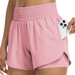 Women's Training Shorts – Double-Layer & High-Waisted