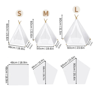 Deluxe Pet Teepee for Cats & Dogs in Canvas