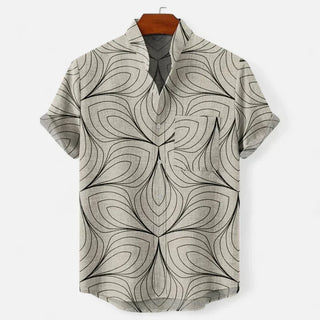 Men’s Artistic Print Short Sleeve Shirt