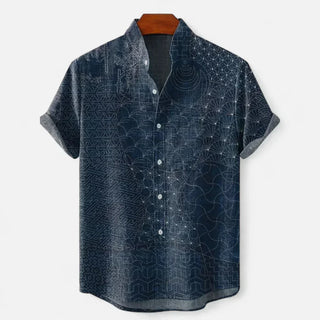 Men’s Artistic Print Short Sleeve Shirt