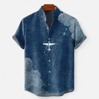 Men’s Artistic Print Short Sleeve Shirt