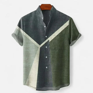 Men’s Artistic Print Short Sleeve Shirt