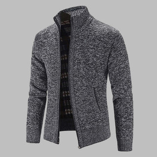 Stylish Zipper Knit Sweater for Men