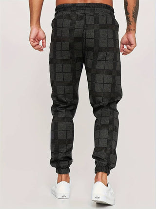 UrbanFit – Checkered Slim Fit Joggers for Men