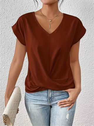 Casual Short Sleeve T-Shirt for Women Laid-Back Comfort with Everyday Style