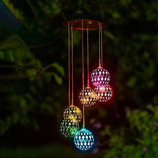 Solar Metal Orb Wind Chime