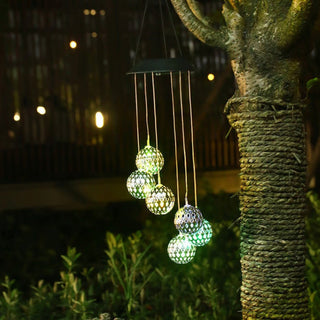 Solar Metal Orb Wind Chime