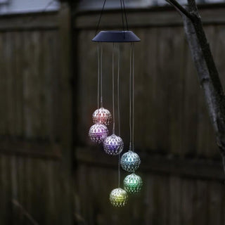 Solar Metal Orb Wind Chime