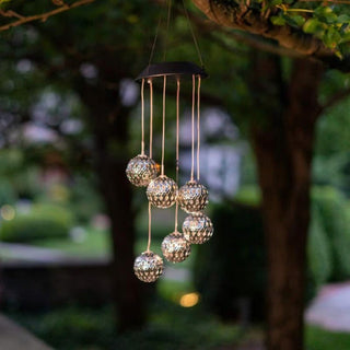 Solar Metal Orb Wind Chime