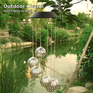 Solar Metal Orb Wind Chime