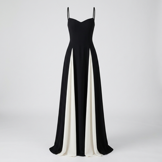 Women’s Color Block Evening Dress