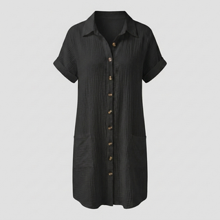 Casual Button Down Shirt Dress