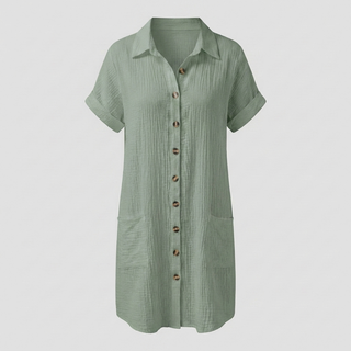Casual Button Down Shirt Dress