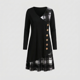 Checkered Midi Dress