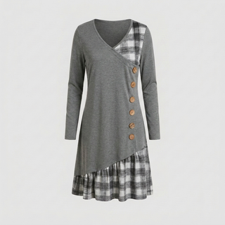 Checkered Midi Dress