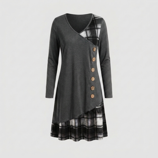 Checkered Midi Dress