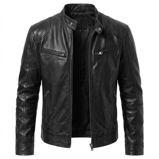 Trendy Zip Front Biker Jacket for Everyday Style