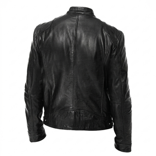 Trendy Zip Front Biker Jacket for Everyday Style