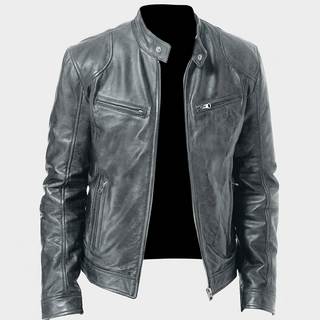 Trendy Zip Front Biker Jacket for Everyday Style