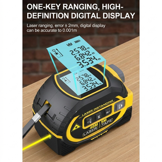 60m Laser Distance Tape – 3-in-1 Measuring Tool