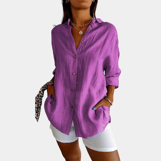 Airy Cotton-Linen Blend Blouse – Effortless Elegance for Every Occasion