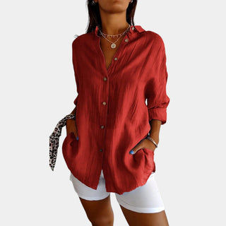 Airy Cotton-Linen Blend Blouse – Effortless Elegance for Every Occasion