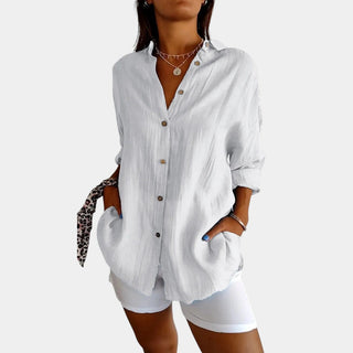 Airy Cotton-Linen Blend Blouse – Effortless Elegance for Every Occasion