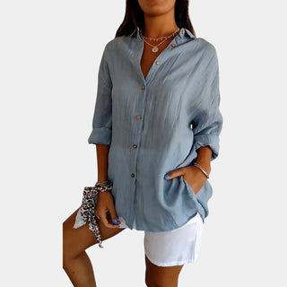 Airy Cotton-Linen Blend Blouse – Effortless Elegance for Every Occasion