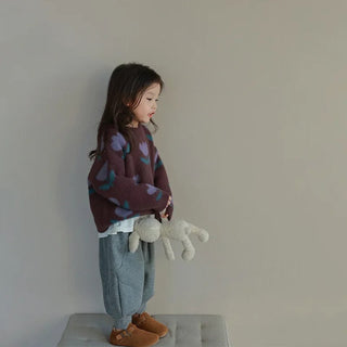 Evdokia  – Sweater with Flowers for Kids