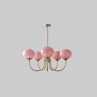 Modern Pink and Gold Chandelier Ceiling Light