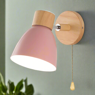 Modern Scandinavian Wall Lights with Pull Switch